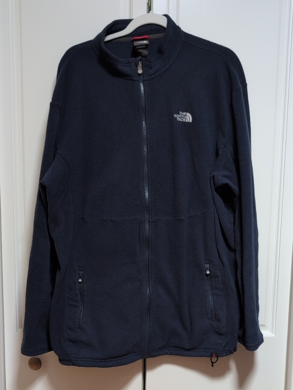 The North Face Mens Navy Full-Zip Teddy Fleece Jacket